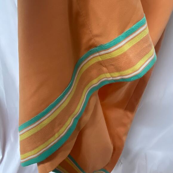 Giamo Knits Dress Vintage 1970's Maxi Peach Yellow Caribbean Green WOW! - Picture 9 of 12